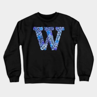 Monogram "W" in blue Crewneck Sweatshirt